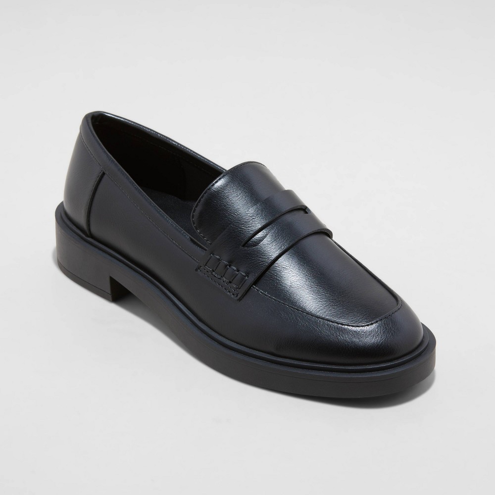 Women's Jordan Loafer Flats with Memory Foam Insole - A New Day™ Black 9.5