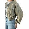 Women's Zip Up Front Pocket Bomber Jacket - Illa Illa - 4 of 4