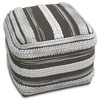 Silva Square Pouf Natural/Taupe Gray - WyndenHall: Handloom Woven, Cotton, Indoor Use, 250lb Capacity - 3 of 4