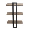 Jamestown 3 Tier Wall Shelf with Single-Hole Mount Ashwood Rustic Wood Grain and Black Metal - 4 of 4