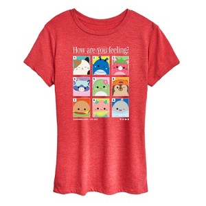 Women's - Squishmallows - Squish Mood Grid Short Sleeve Graphic T-Shirt - 1 of 4