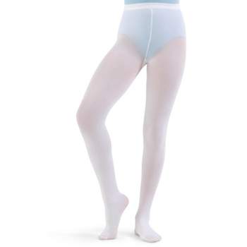 Childrens White Opaque Tights 