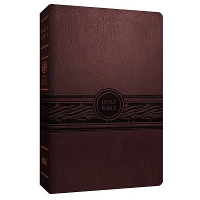 Personal Size Large Print Bible-Mev - by  Passio (Leather Bound)