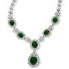 Guili Sterling Silver Rhodium-Plated Ruby Fancy Necklace in Green, Blue, or Red—Elegant, Stylish, and Perfect for Formal or Evening Wear. - 3 of 3