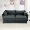 AENKYO Modern Crescent Cloud Oversized Sectional Sofa with Storage Removable Ottoman, Chenille Fabric 2-6 Seater for Living Room, Easy to Assemble - 3 of 4