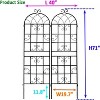 2 Pack Metal Garden Trellis, Garden Trellis for Climbing Plants Easy Assembly Flower Support for Vines Rose Grape Cucumber Beans Peas - 2 of 4