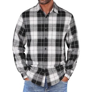 COOFANDY Flannel Shirts Long Sleeve Button Down Shirt - 1 of 4