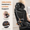 Lyngins Ergonomic Office Chair, High-Back Desk Chair with Adjustable Lumbar Support & Headrest, Mesh Computer Chair with Soft Flip Up Arms - 4 of 4