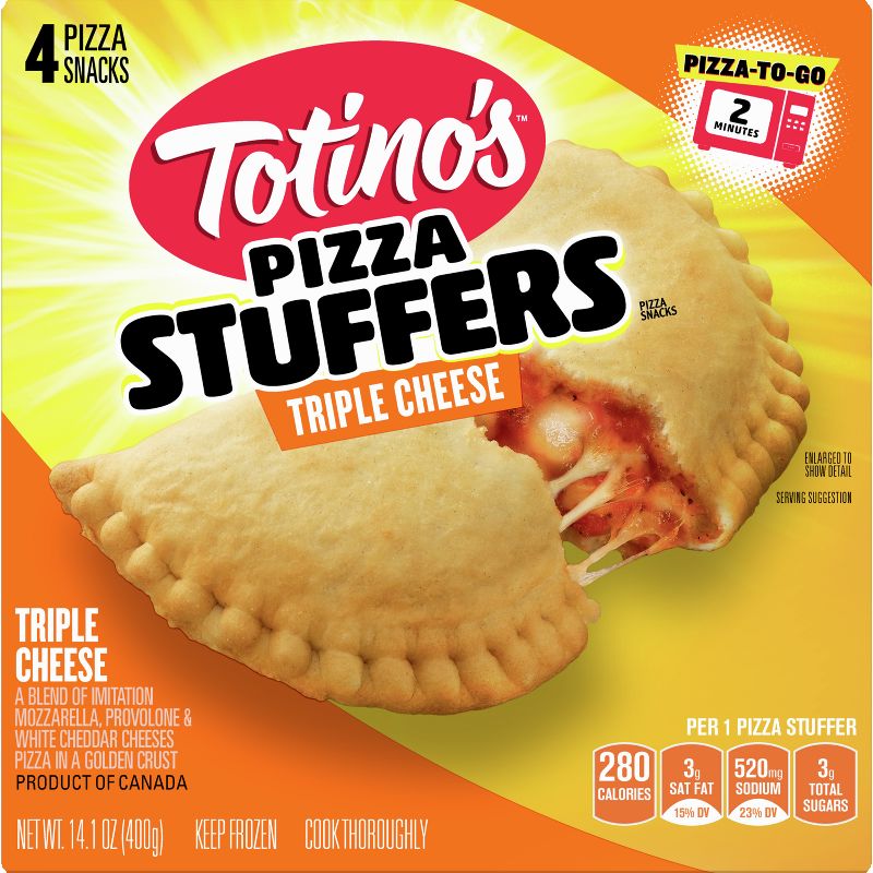 Totino&#39;s Pizza Stuffers Triple Cheese Frozen Pizza Snacks - 14.1oz/4ct, 4 of 11