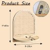Attop Rattan Shelves Set of 2, 7 Inch Natural Rattan Shelves with Wicker Trim, Bohemian Style Wall Decor Small Floating Shelves, Mini Shelves - 3 of 4