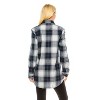 Haute Edition | Women's Long Sleeve Tunic Length Plaid Button Down Shirt - 2 of 3