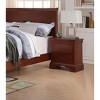 Gulches Cherry Finish Nightstand with Dual Drawers and Modern Design - 2 of 4