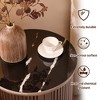 MDF Top Side Table with Metal Base Thick Scratch-Resistant Surface,for Living Room, Bedroom & Patio - 3 of 4