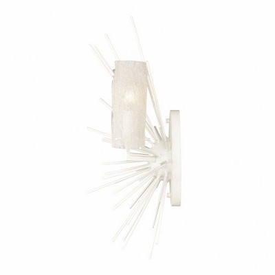 Coastal White Coral 2-Light Dimmable Sconce with Scavo Glass