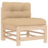 Middle Sofa Beige Solid pine wood Modular Middle Sofa vidaXL - 4 of 4