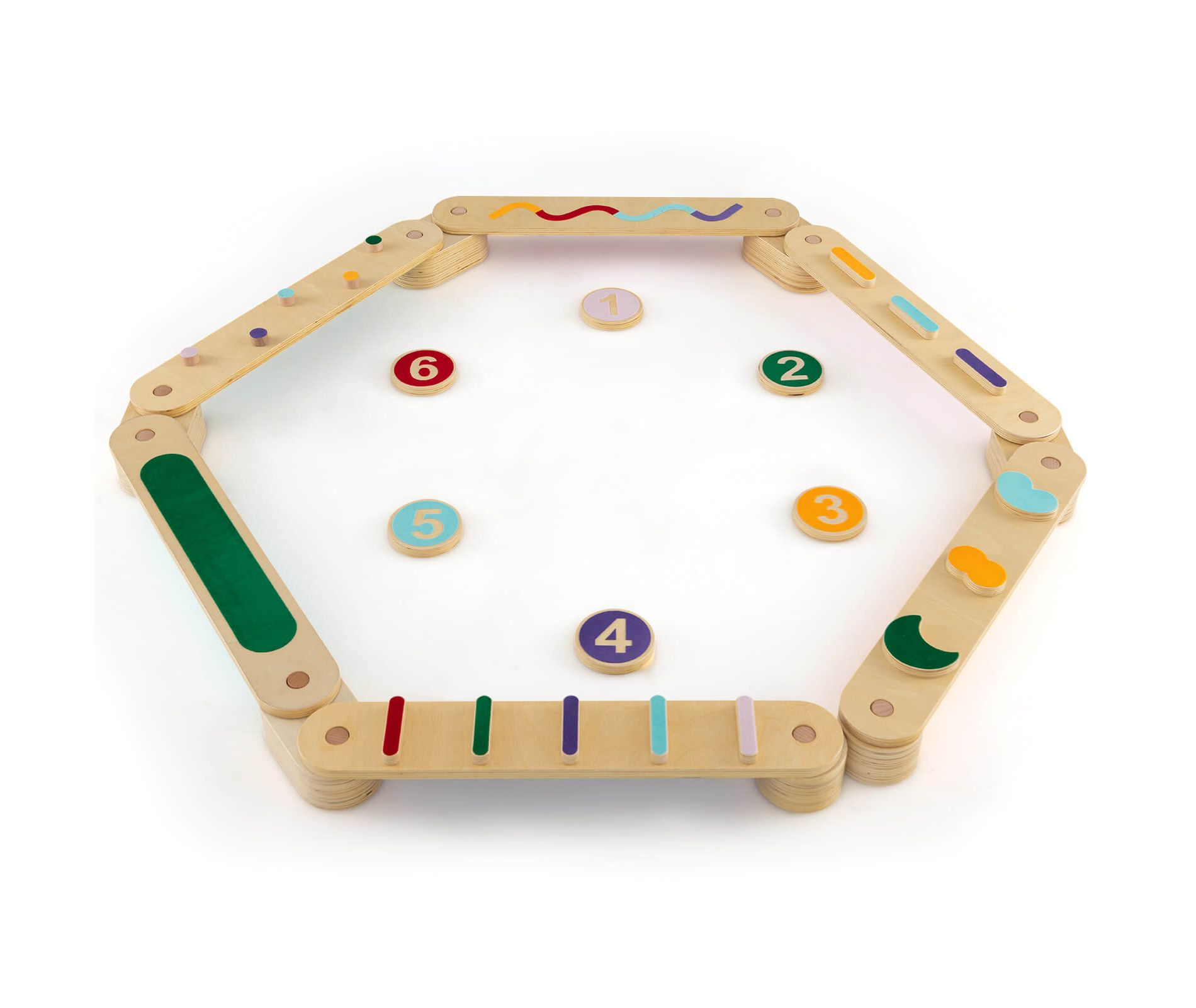 Costway Wooden Balance Beam w/ Stepping Stones Balance Board Toy Playset for 1+ Toddlers
