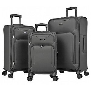World Traveler Dejuno Jasper 3-Piece Lightweight Expandable Spinner Luggage Set - 1 of 3
