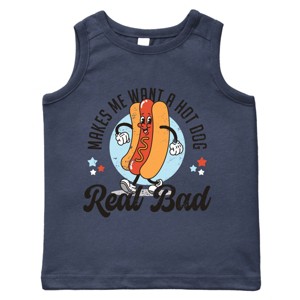 The Juniper Shop Me Wants A Hot Dog Real Bad Cartoon Toddler Tank - 1 of 4