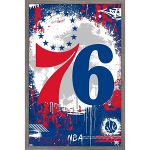 Trends International NBA Philadelphia 76ers - Maximalist Logo 23 Framed Wall Poster Prints - 1 of 4