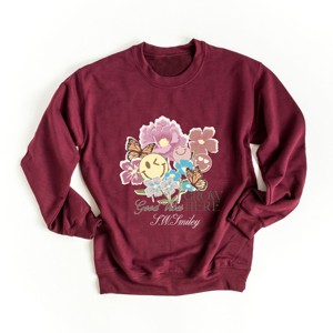 S.W.Smiley Good Vibes Grow Here Flowers - Women's Graphic Sweatshirt - 1 of 4