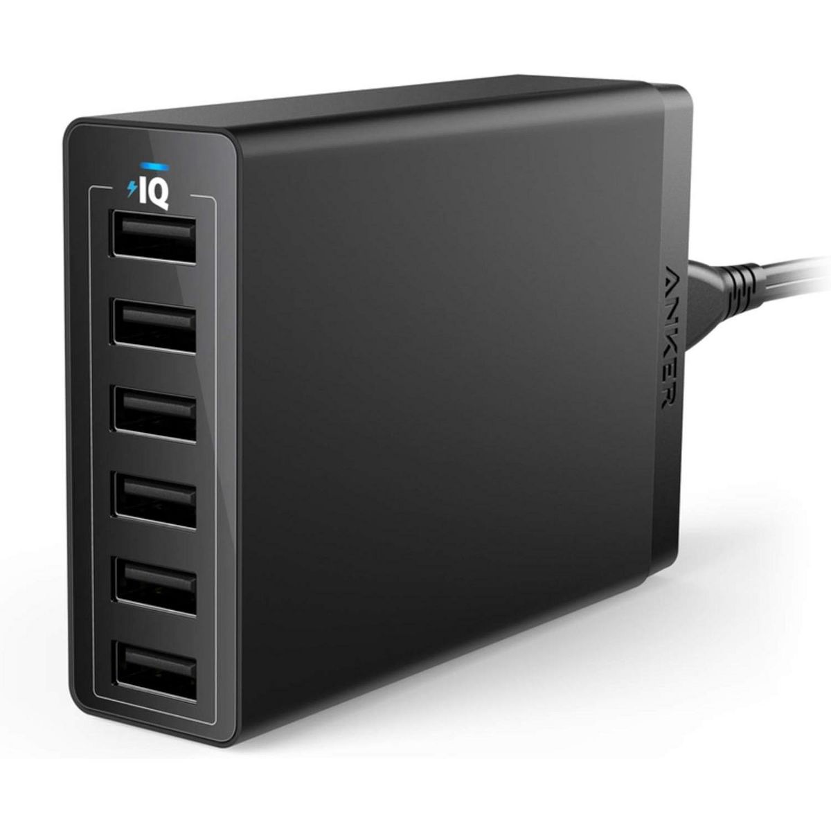Anker PowerPort 6 Desktop Charger, 60W 6-Port USB Charging Hub, Campatible with iPhone, iPad, MacBook, Galaxy, LG, HTC, and More