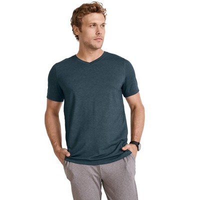 Jockey Men's EVERACTIVE V-Neck Tee 2XL Ocean Sky Heather