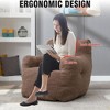 QingMoon Bean Bag Chairs, Teddy Fabric Lazy Sofa, Single Leisure Couch with Ergonomic Backrest and Arms for Living Room,Bedroom - 2 of 4