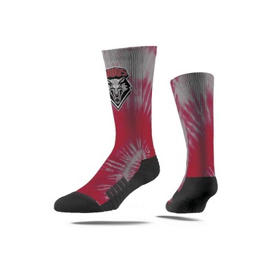 NCAA New Mexico Lobos Tie-Dye Adult Crew Socks - M/L