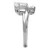 Slickblue Women's Stainless Steel Ring, Heart-Shaped Clear Synthetic CZ, High Polished Jewelry, Sizes 5-10 - 2 of 4