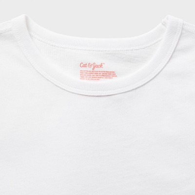 Cat & Jack Kids' Adaptive 2pk Short Sleeve Undershirt - Cat & Jack™ White S — фото 3