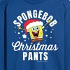 Men's - SpongeBob SquarePants - Christmas Pants Long Sleeve Graphic T-Shirt - 2 of 4