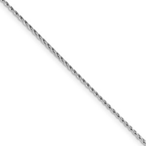 Black Bow Jewelry 1.25mm, 14k White Gold, Solid Parisian Wheat Chain Necklace - 1 of 4