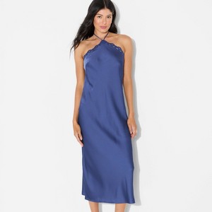 Women's Lace Trim Maxi A-Line Dress - Wild Fable™ Blue - 1 of 3
