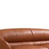 88" Leonia Sofa Cognac Leather - Acme Furniture: Contemporary Metal Legs, Plush Upholstery - 4 of 4