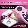 Pink Power Rotary Cutter Set with Ergonomic Handle Fabric Cutter Wheel for Sewing, Quilting, Crafting, and Scrapbooking and 45mm Rotary Cutter Blade - 4 of 4