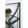 Dakerwell 72" Glass Bookcase with Metal Frame - 5 Shelf Display Storage Unit, Antique Black Finish - 4 of 4