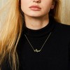 KISPER 18K Gold Plated Stainless Steel Personalized Name Pendant Necklace - 4 of 4