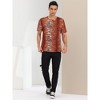 Lars Amadeus Men's Round Neck Animal Pattern Short Sleeves T Shirt - 3 of 4