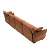 Oversized 141.7" Chenille Modular 4-seater Sectional Sofa with High-Resilience Cushions, 4-Piece Free combination Sofa - 4 of 4