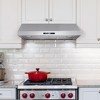 Cosmo COS-UMC36 36 in. Haven Collection 380 CFM Ducted Under Cabinet Range Hood, LED Lights, Touch Controls, Stainless Steel - 2 of 4