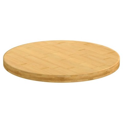Round Bamboo Table Top with Varnish Finish, 11.8" Diameter