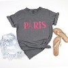 Simply Sage Market Women's Paris France Eiffel Tower Short Sleeve Garment Dyed Tee - 3 of 4