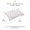 BreathableBaby Cotton Percale Pillowcase, For 13" x 18"/33 x 46 cm Toddler Pillow, AFB Unicorns (2-Pack) - 2 of 4