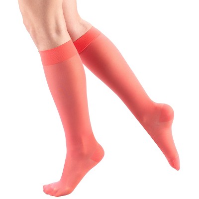Truform Sheer Compression Stockings, 15-20 mmHg, Women's Knee High Length, 20 Denier