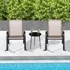 Tangkula Set of 2 Metal Rocking Chair Heavy-Duty Rocker Outdoor Anti-Slip Brown Patio - 2 of 4