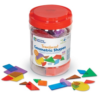 Learning Resources Translucent Geometric Shapes, Geometry, Common Core ...