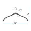 OSTO 50 Pack Premium Velvet Shirt Hangers, Non-Slip Standard Hangers with Notches, Thin/Space Saving 360 Degree Stainless Steel Hook - 4 of 4