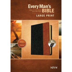 Every Man's Bible NIV, Large Print, Tutone - (Leather Bound) - 1 of 1