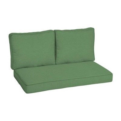 Leala Texture Deep Seat Outdoor Cushion Set Moss - Arden Selections