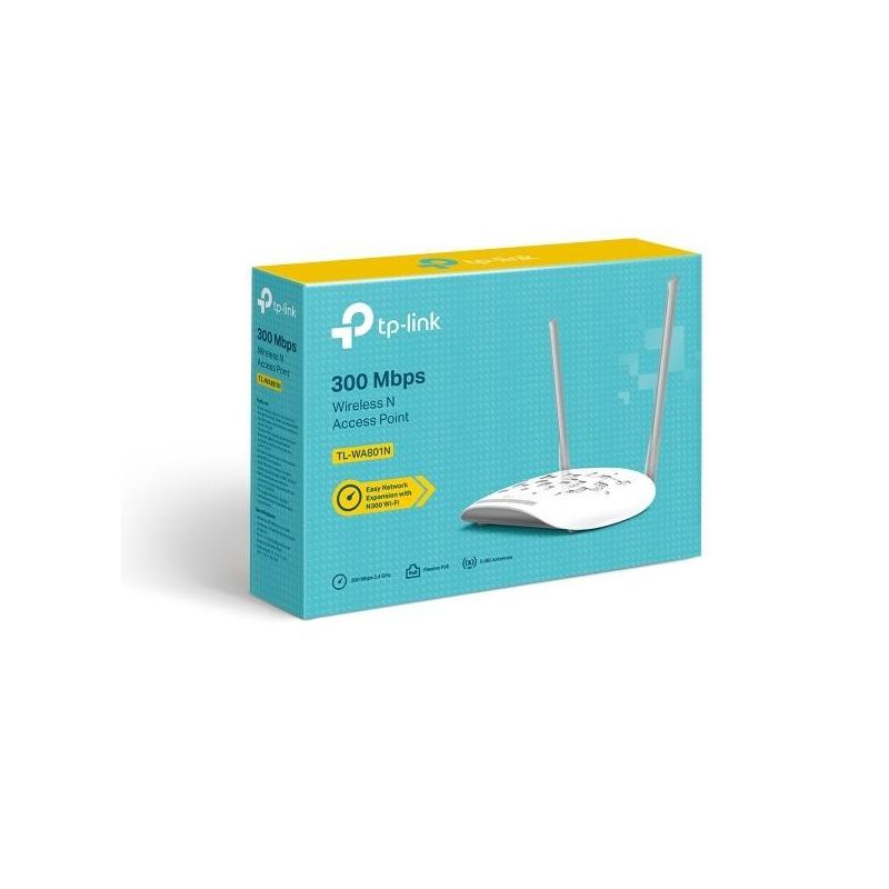 TP-Link Wi-Fi Access Point TL-WA801N 2.4Ghz 300Mbps, Supports Multi-SSID/Client/Bridge/Range Extender 2 Fixed Antennas White Manufacturer Refurbished, 4 of 5